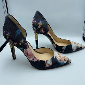 Jessica Simpson Leather Floral Women’s Stiletto Pumps Heels Brand New Size 6
